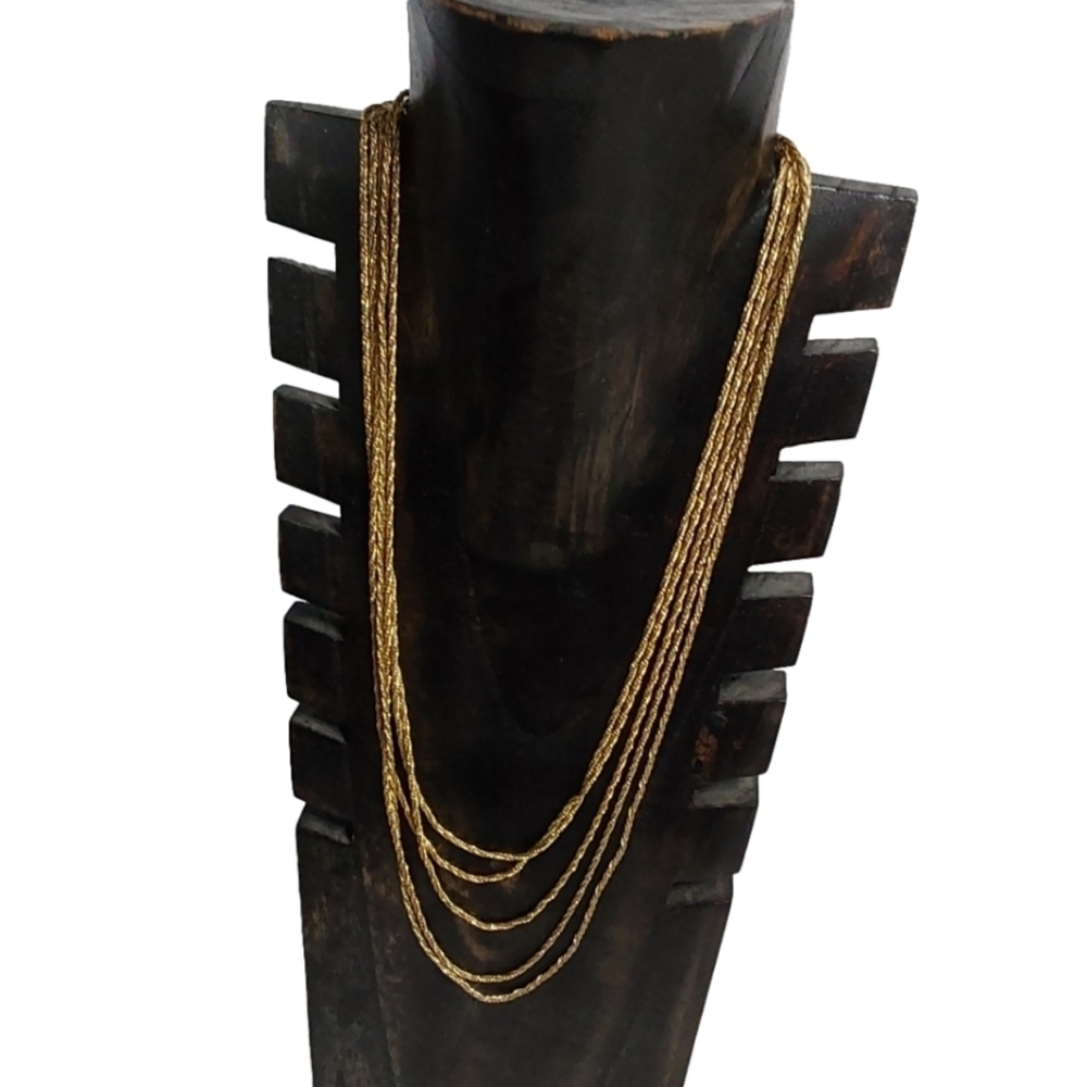 MULTI STRANDS GOLD CHAIN  FASHION‎ NECKLACE